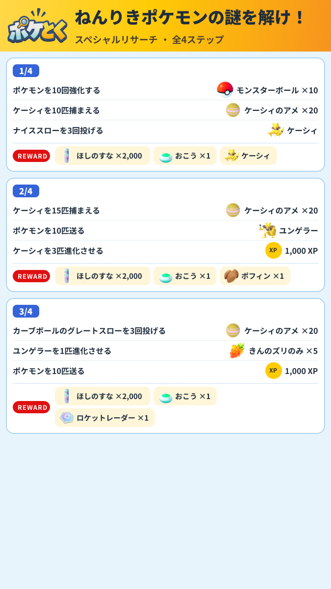 ねんりきポケモンの謎を解け! スペシャルリサーチ攻略のまとめ画像 (1/2)
