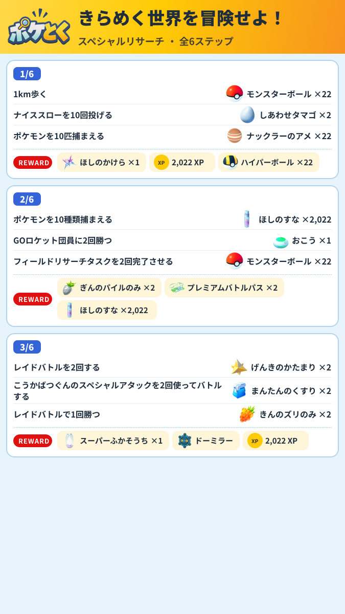 きらめく世界を冒険せよ! スペシャルリサーチ攻略のまとめ画像 (1/3)