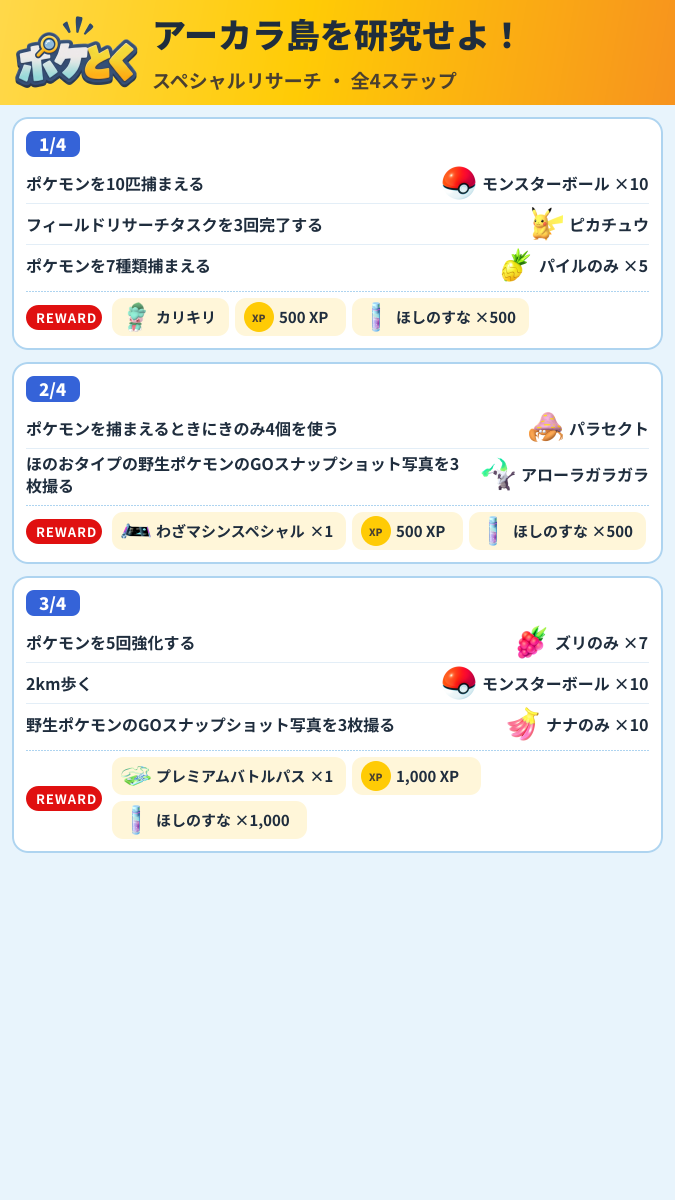 アーカラ島を研究せよ! スペシャルリサーチ攻略のまとめ画像 (1/2)