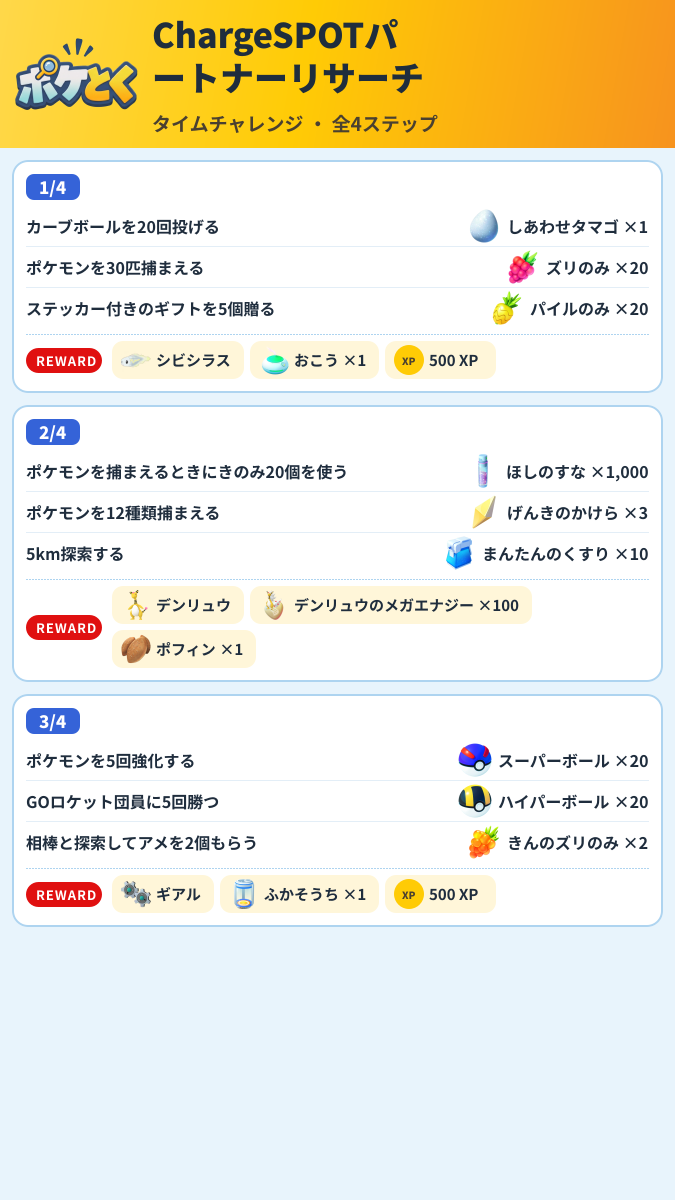 ChargeSPOTパートナーリサーチ タイムチャレンジ攻略のまとめ画像 (1/2)