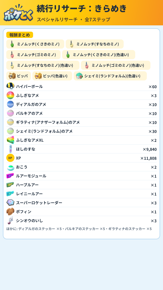続行リサーチ:きらめき スペシャルリサーチ攻略のまとめ画像 (4/4)