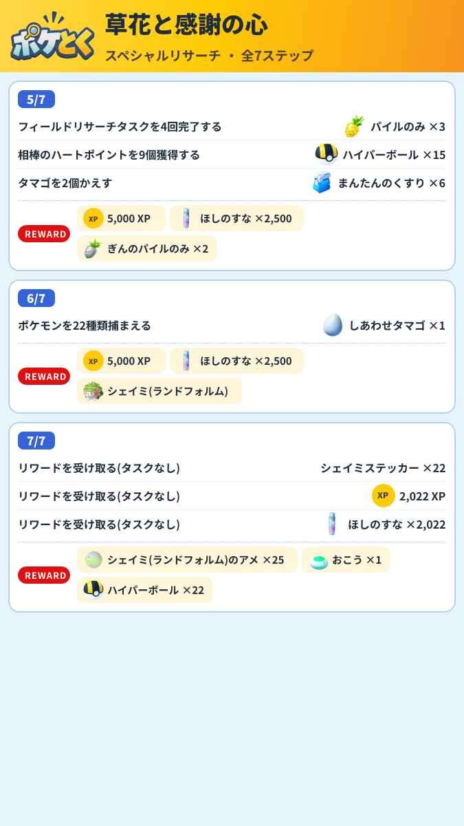 草花と感謝の心 スペシャルリサーチ攻略のまとめ画像 (2/3)