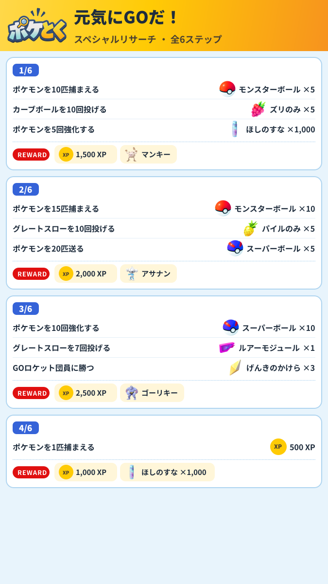 元気にGOだ! スペシャルリサーチ攻略のまとめ画像 (1/2)