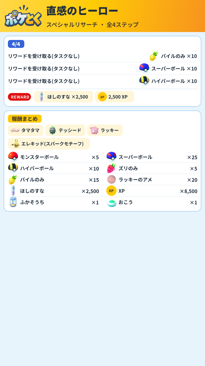直感のヒーロー スペシャルリサーチ攻略のまとめ画像 (2/2)