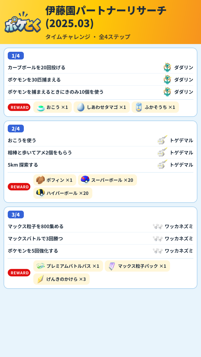 伊藤園パートナーリサーチ(2025.03) タイムチャレンジ攻略のまとめ画像 (1/2)
