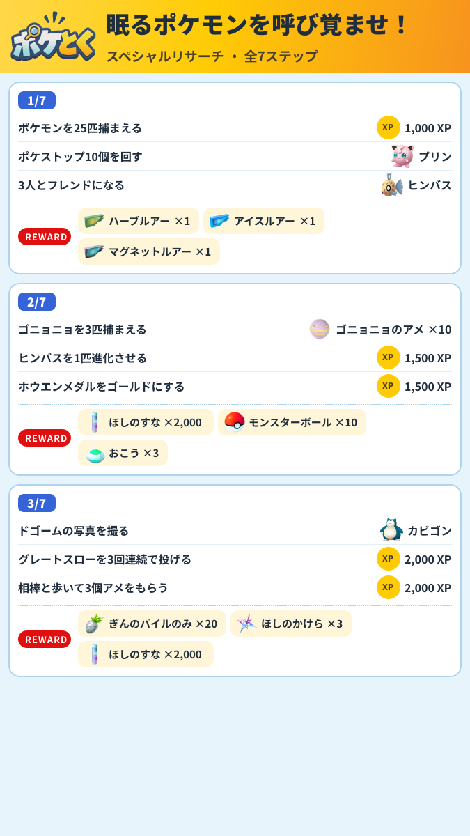 眠るポケモンを呼び覚ませ! スペシャルリサーチ攻略のまとめ画像 (1/3)