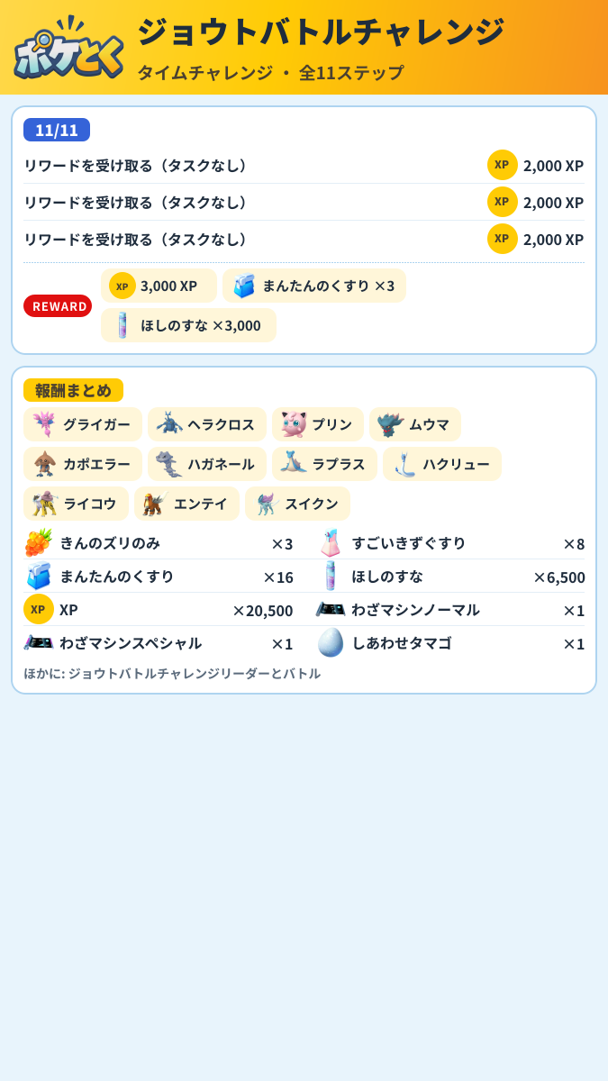 ジョウトバトルチャレンジ タイムチャレンジ攻略のまとめ画像 (3/3)