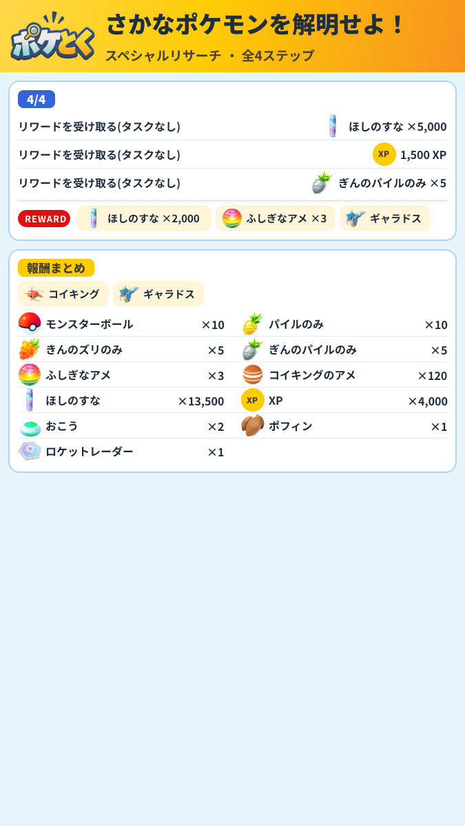 さかなポケモンを解明せよ! スペシャルリサーチ攻略のまとめ画像 (2/2)