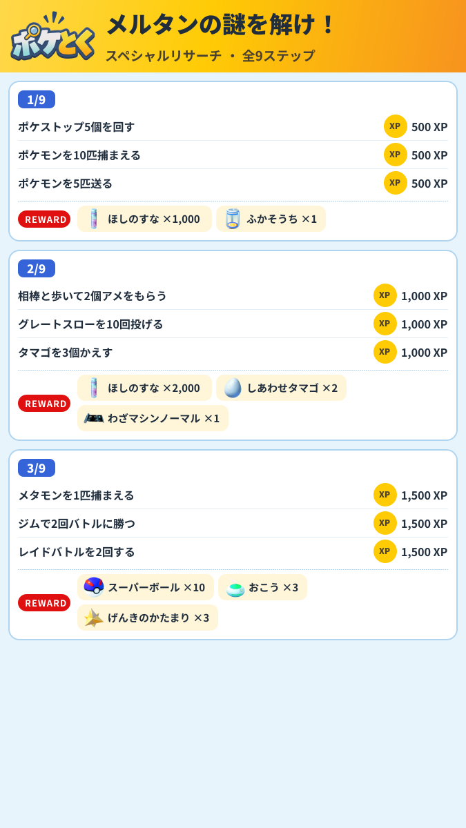 メルタンの謎を解け! スペシャルリサーチ攻略のまとめ画像 (1/4)