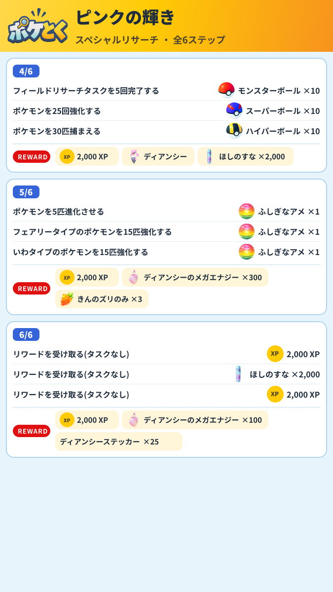 ピンクの輝き スペシャルリサーチ攻略のまとめ画像 (2/3)
