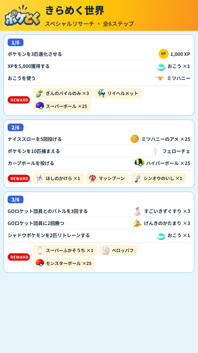 きらめく世界 スペシャルリサーチ攻略のまとめ画像 (1/3)
