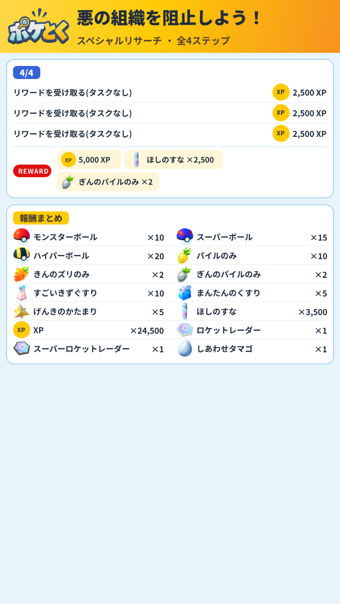悪の組織を阻止しよう! スペシャルリサーチ攻略のまとめ画像 (2/2)