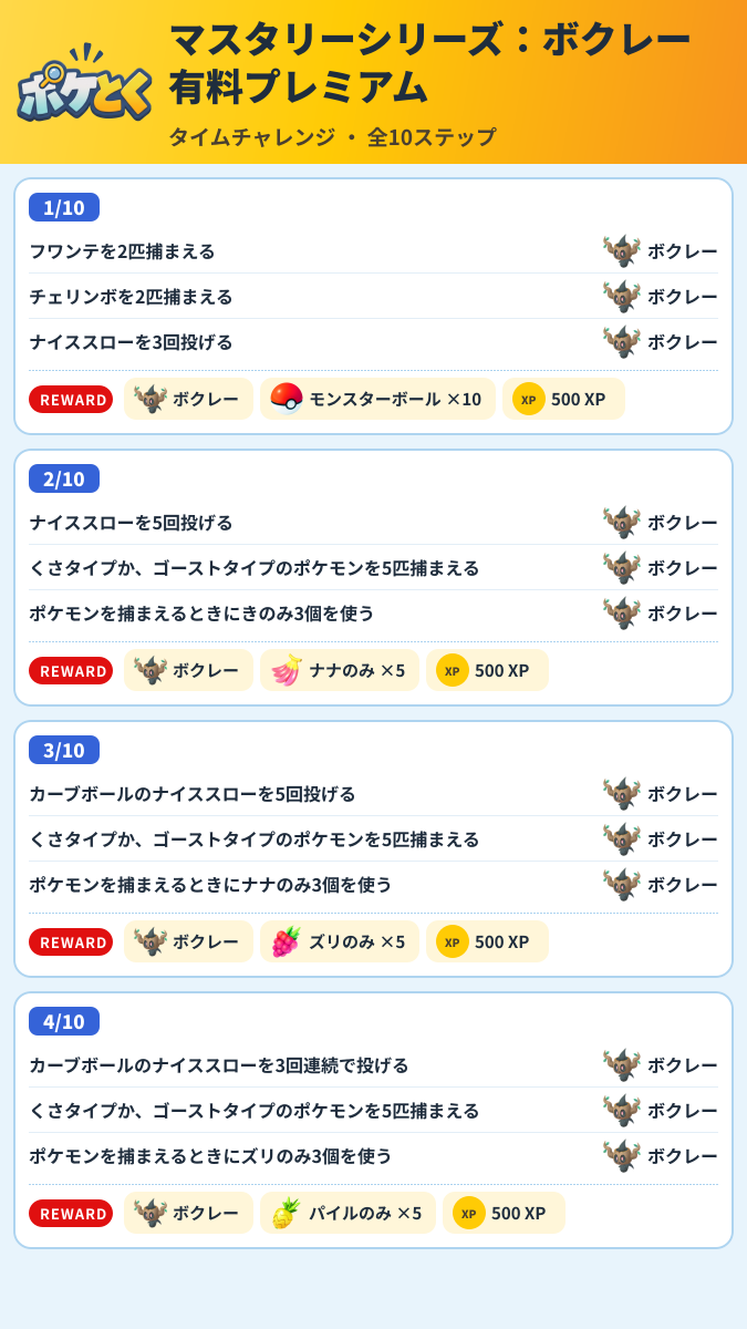 マスタリーシリーズ:ボクレー 有料プレミアム タイムチャレンジ攻略のまとめ画像 (1/3)
