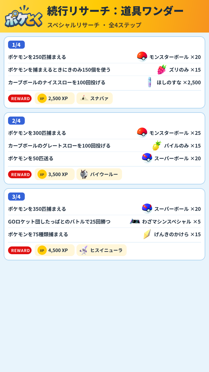 続行リサーチ:道具ワンダー スペシャルリサーチ攻略のまとめ画像 (1/2)