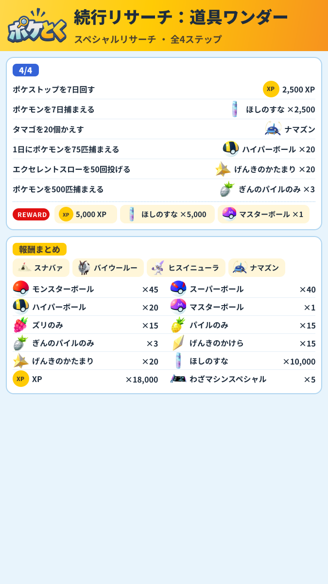 続行リサーチ:道具ワンダー スペシャルリサーチ攻略のまとめ画像 (2/2)