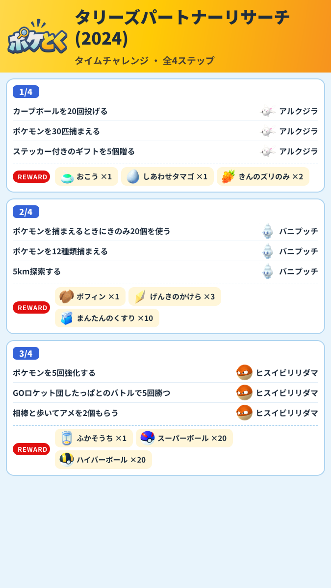 タリーズパートナーリサーチ(2024) タイムチャレンジ攻略のまとめ画像 (1/2)