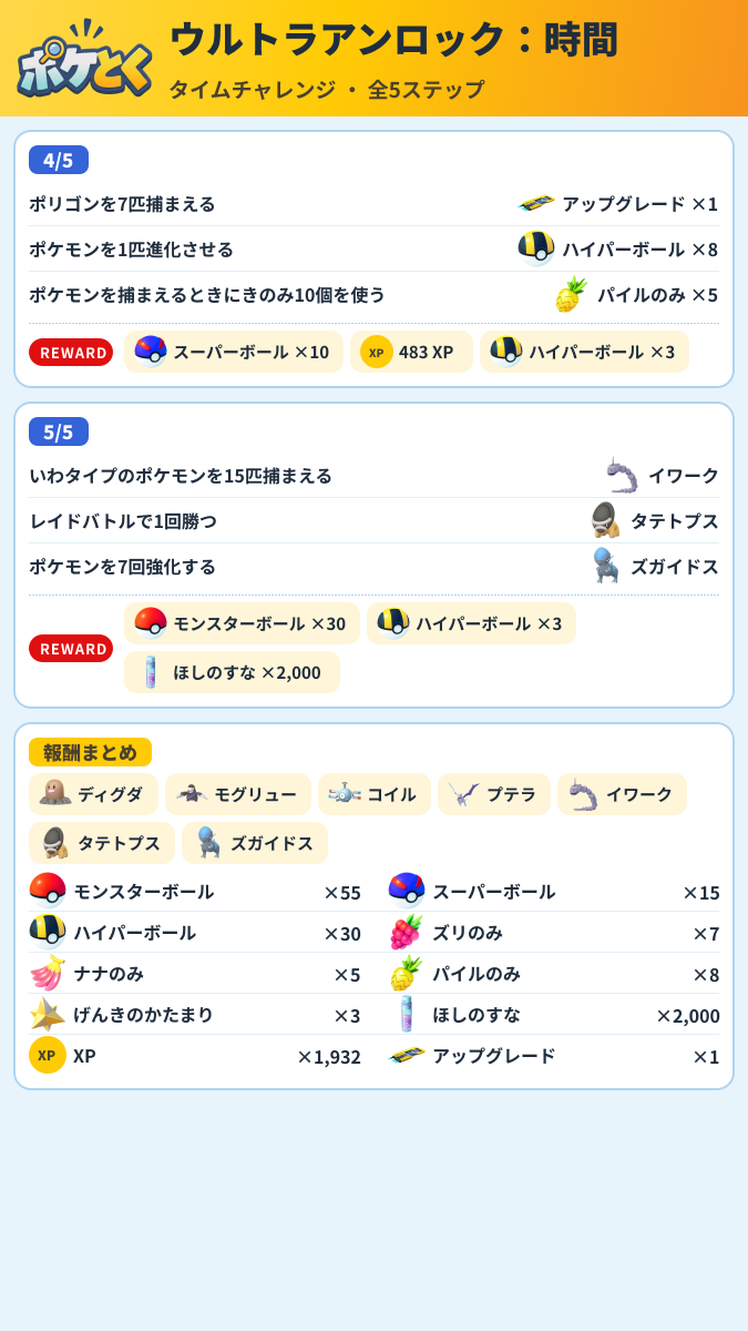 ウルトラアンロック:時間 タイムチャレンジ攻略のまとめ画像 (2/2)